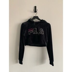 FILA X SOULCYCLE Velvet Crop Hoodie